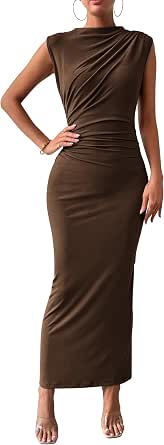 BTFBM ruched bodycon maxi dress