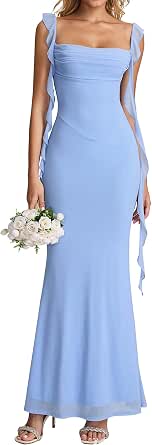 KUTUMAI ruffle formal wedding guest maxi dress